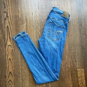 American Eagle Medium Blue Skinny Jeans